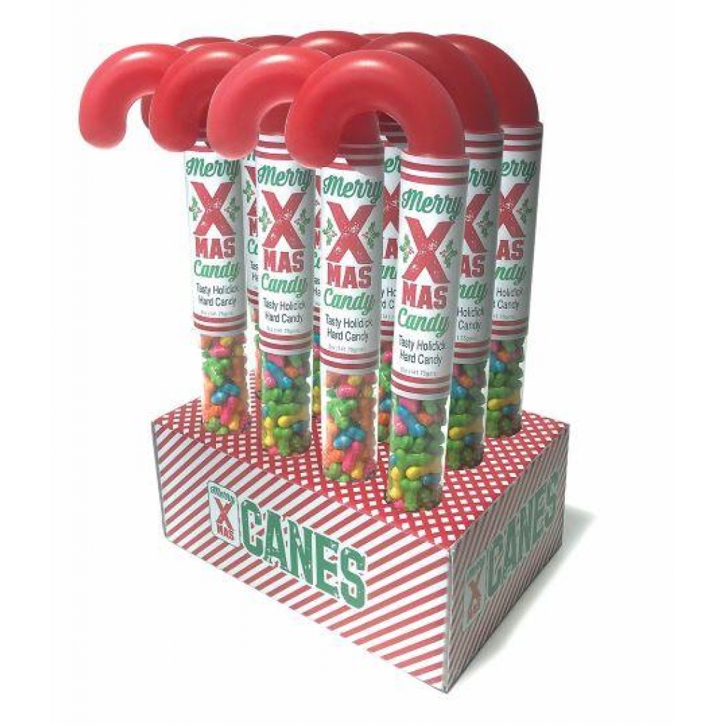 Merry X-Mas Candy Canes Holidick Display of 12 - Little Genie