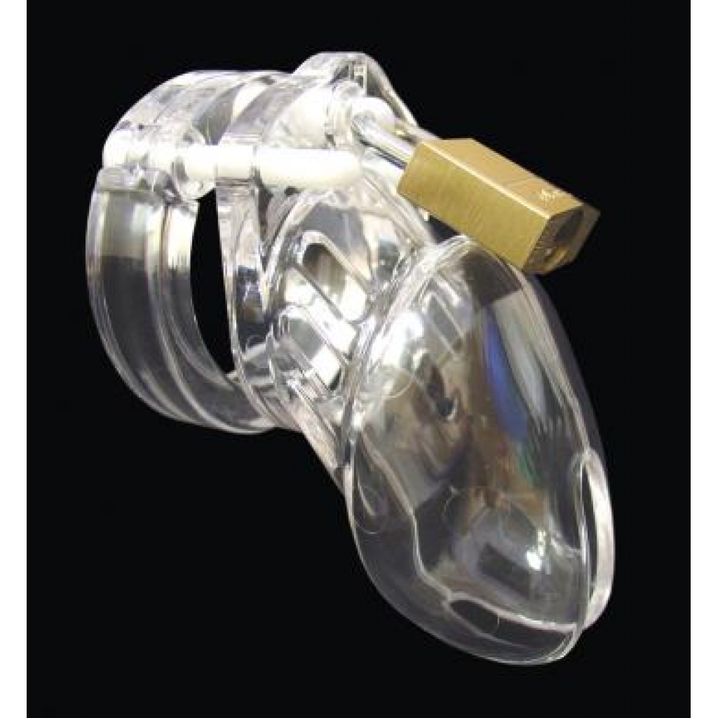 CB-6000s Male Chastity Device 2.5 inches Cage and Lock Set Clear