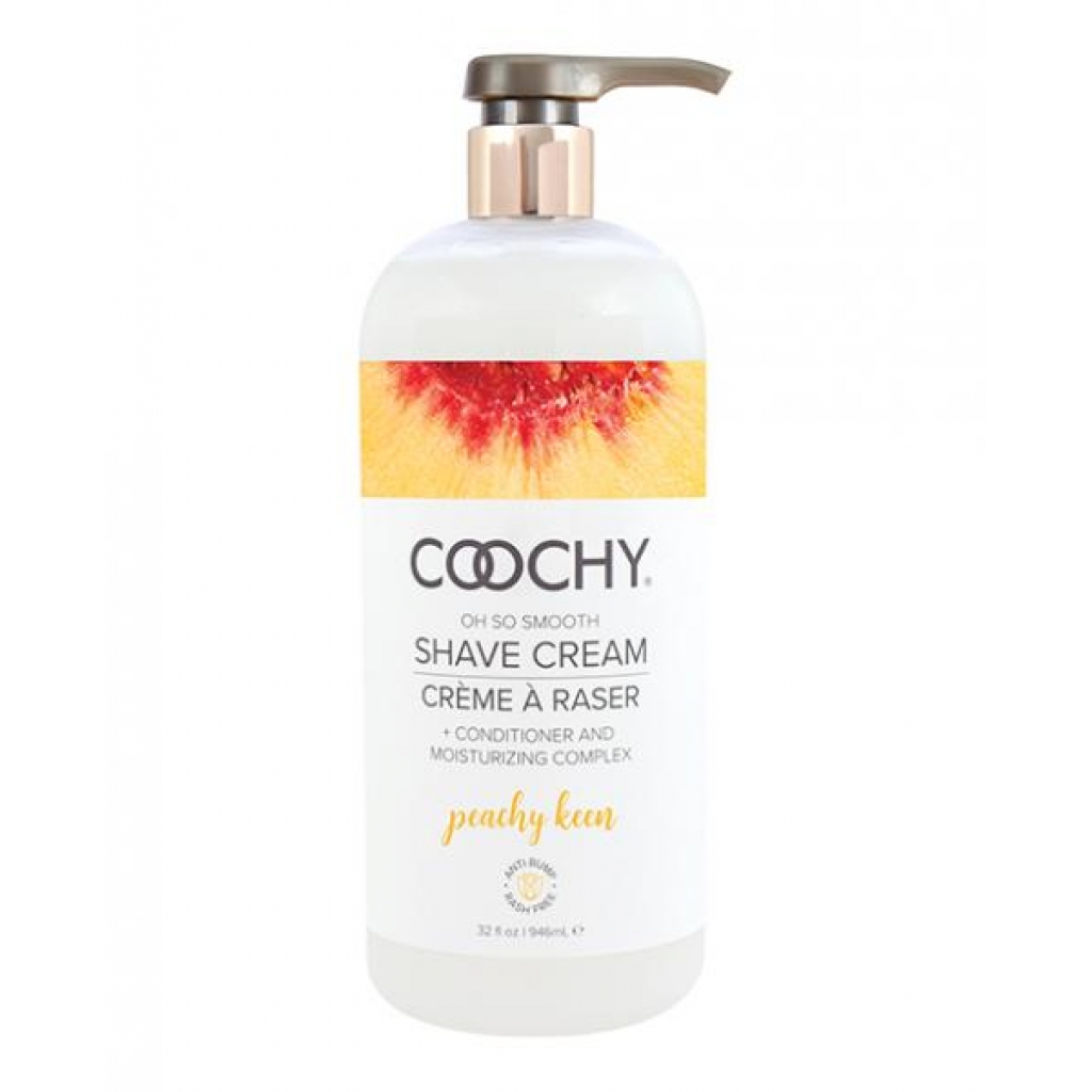 Coochy Shave Cream Peachy Keen 32 fluid ounces - Classic Erotica