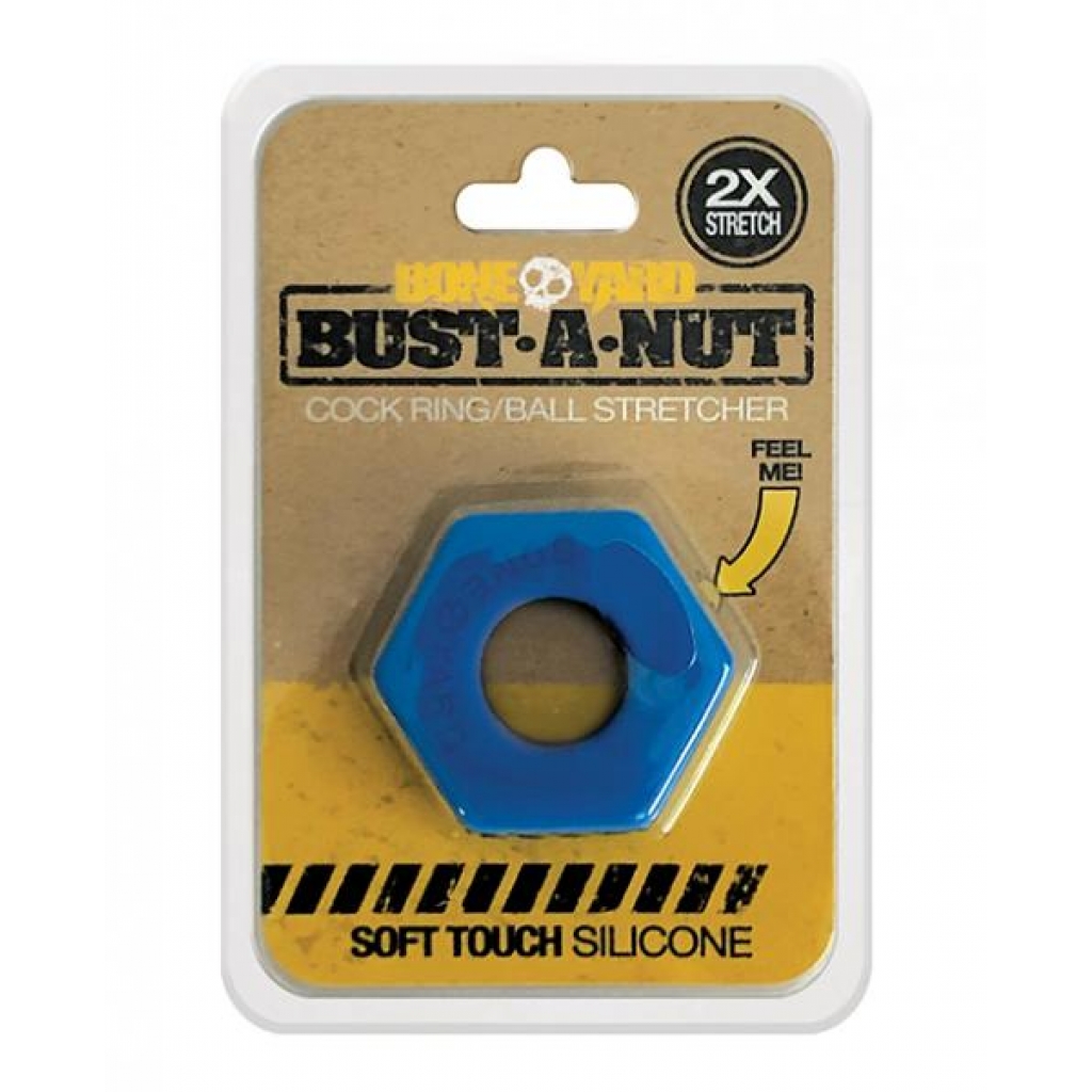 Boneyard Bust A Nut Cock Ring Blue - Rascal Toys