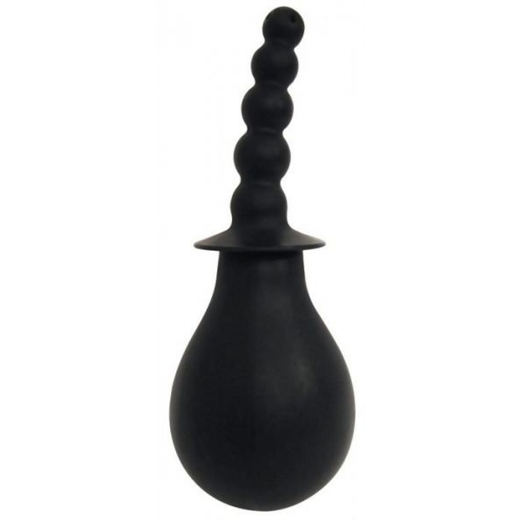 Rooster Tail Cleaner Rippled Black Anal Douche - Curve Novelties