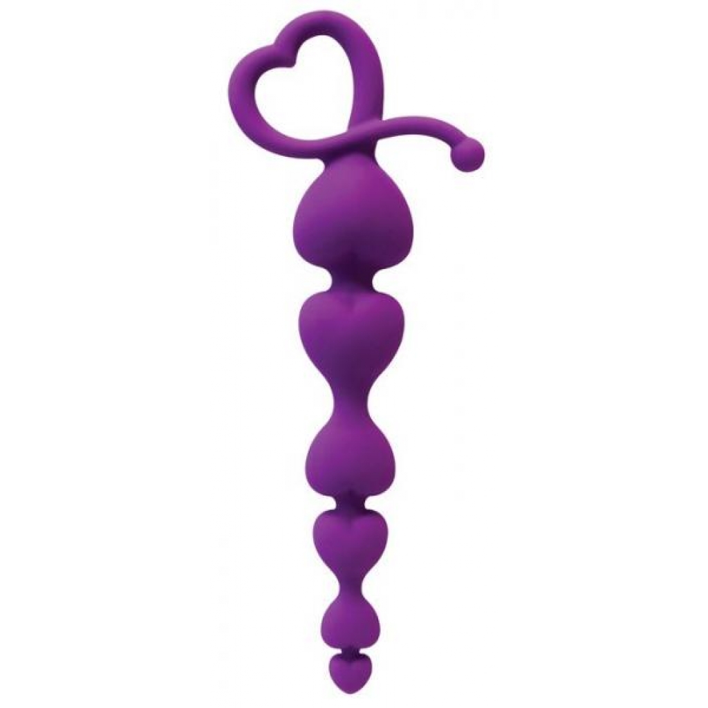 Gossip Hearts On A String Violet Purple Anal Beads - Curve Novelties