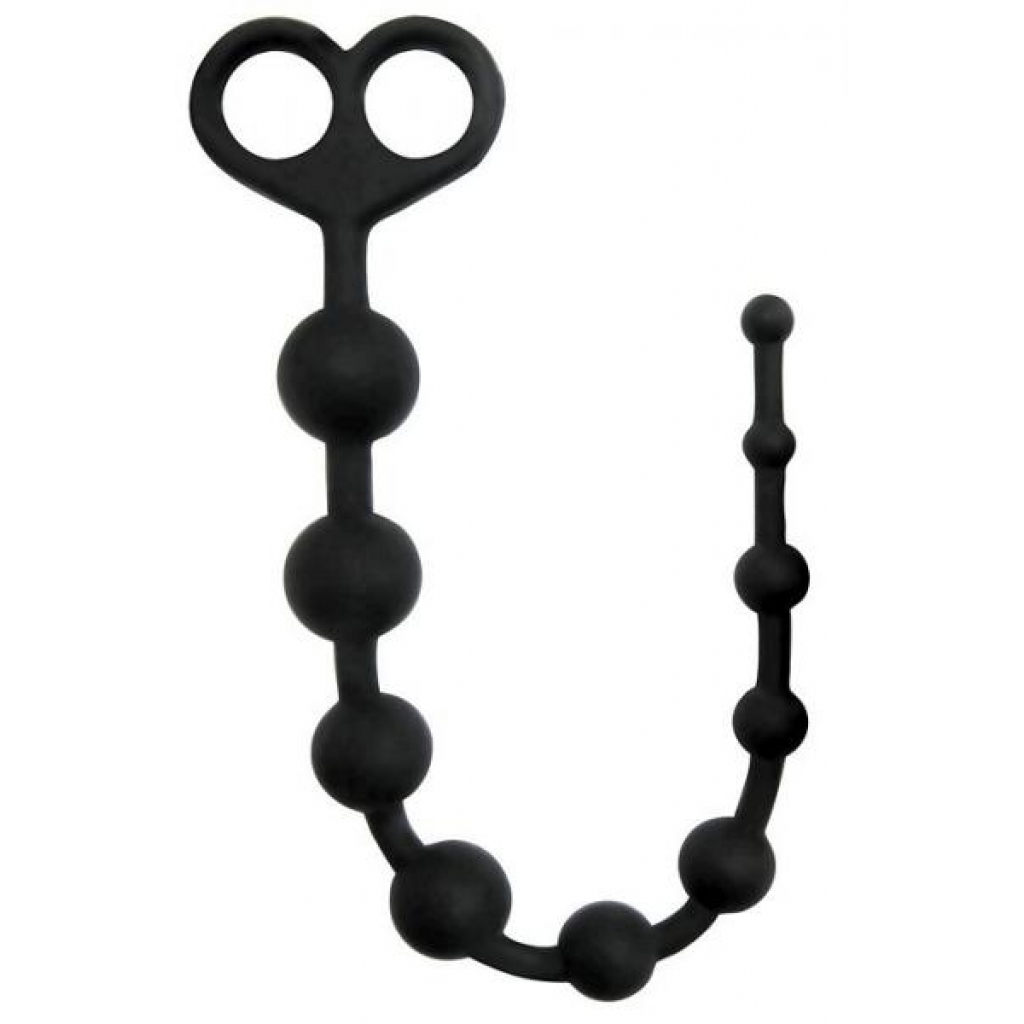 Rooster Perfect 10 Anal Beads Black  - Curve Novelties