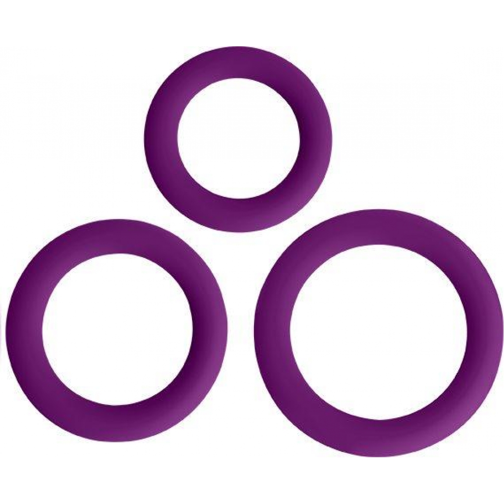 Gossip Love Ring Trio Violet Purple - Curve Novelties