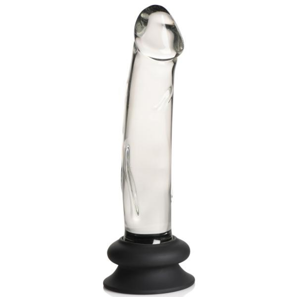 Pleasure Crystals 7.6 In Glass Dildo W/ Silicone Base - Curve Novelties