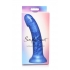 Simply Sweet 7 In Metallic Silicone Dildo Blue - Curve Novelties