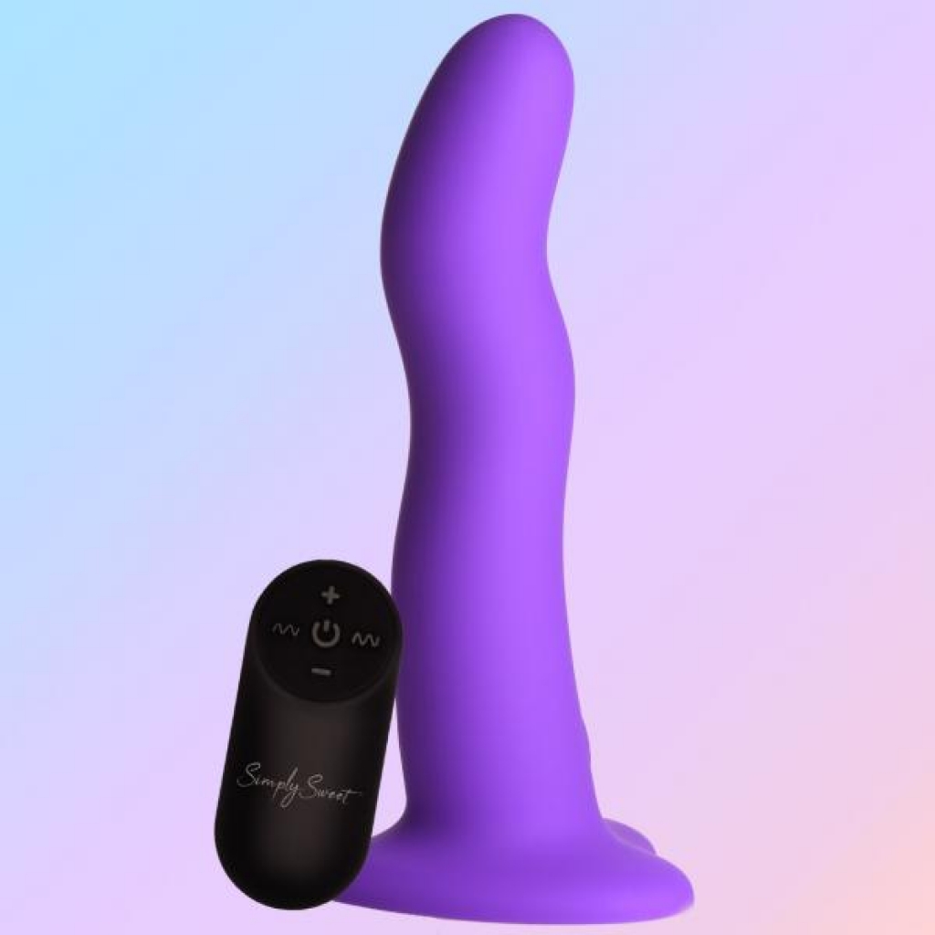 Simply Sweet Vibrating Wavy Silicone Dildo W/ Remote - Curve Novelties
