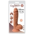 Easy Riders 8 inches Dual Density Silicone Dong Balls Beige - Curve 