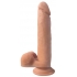 Big Shot 10 inches Vibrating Silicone Dong with Balls Beige - Curve Toys
