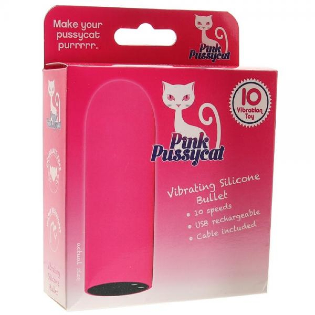 Pink Pussycat Silicone Bullet Vibrating - Cousins Group