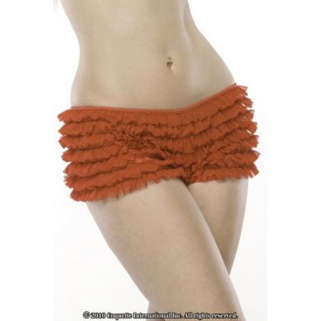 Ruffle Shorts W/Back Bow Red O/S - Coquette International