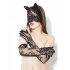 Cat Mask & Glove Set Black O/s - Coquette Lingerie