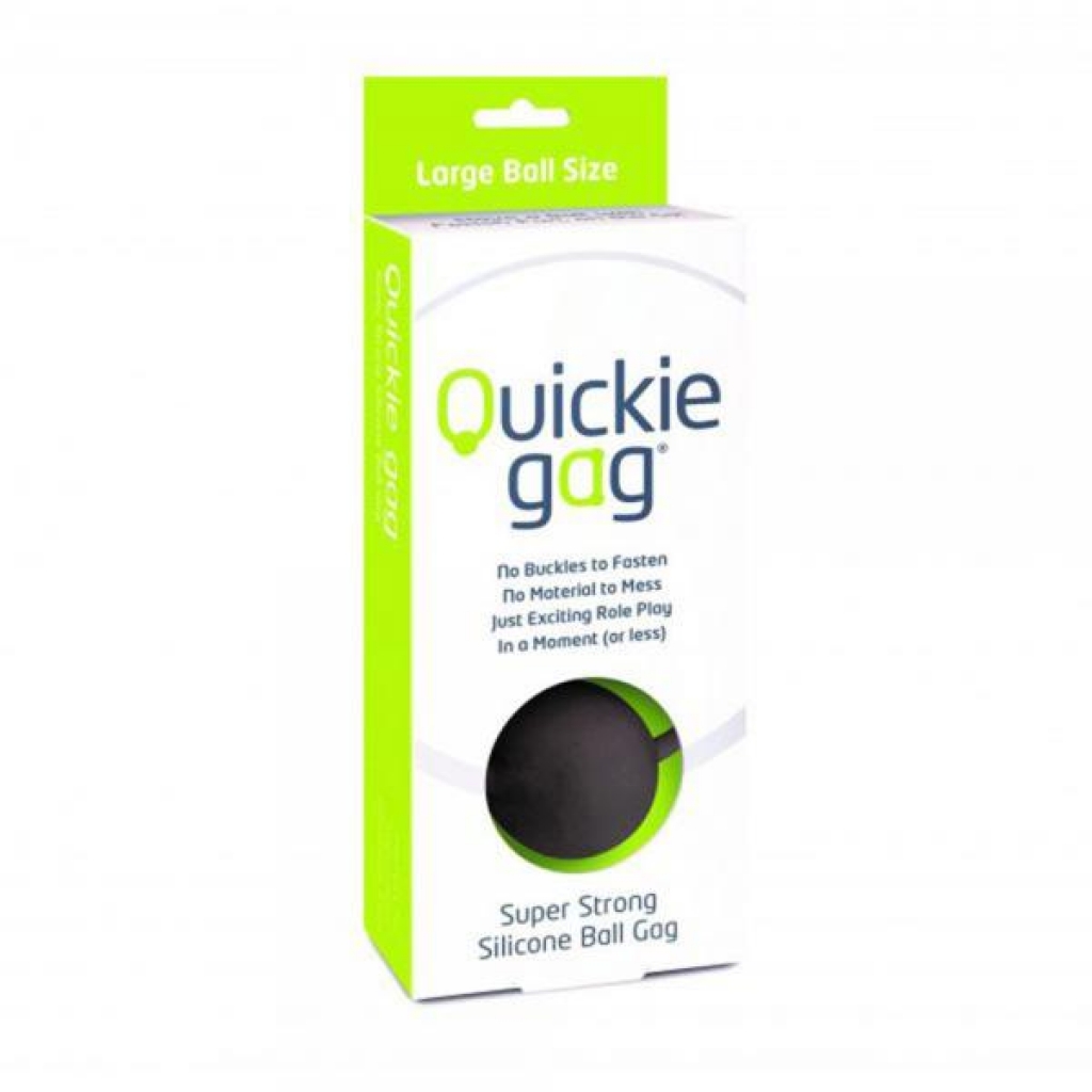 Quickie Ball Gag Black Large - Creative Conceptions