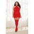 Sheer Garter Dress Red Q/s - Dream Girl Lingerie
