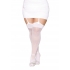 Sheer Thigh High Bride Sequin Back White Q/s - Dream Girl Lingerie