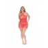 Stretch Lace Chemise Coral Q/s - Dream Girl Lingerie