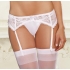 Lace Garter Belt Scalloped Hem White O/S - Dreamgirl International