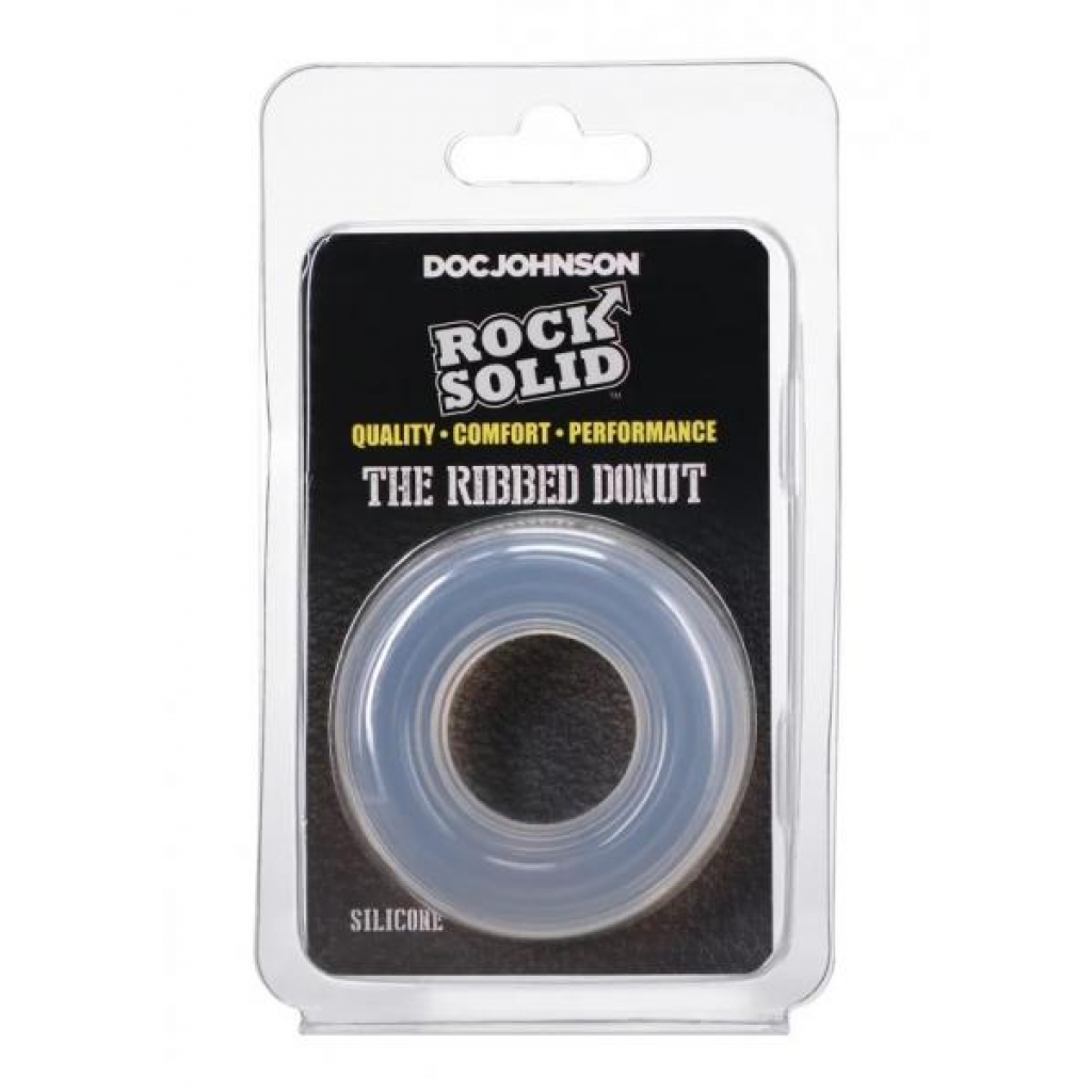 Rock Solid Ribbed Donut Translucent - Doc Johnson Novelties