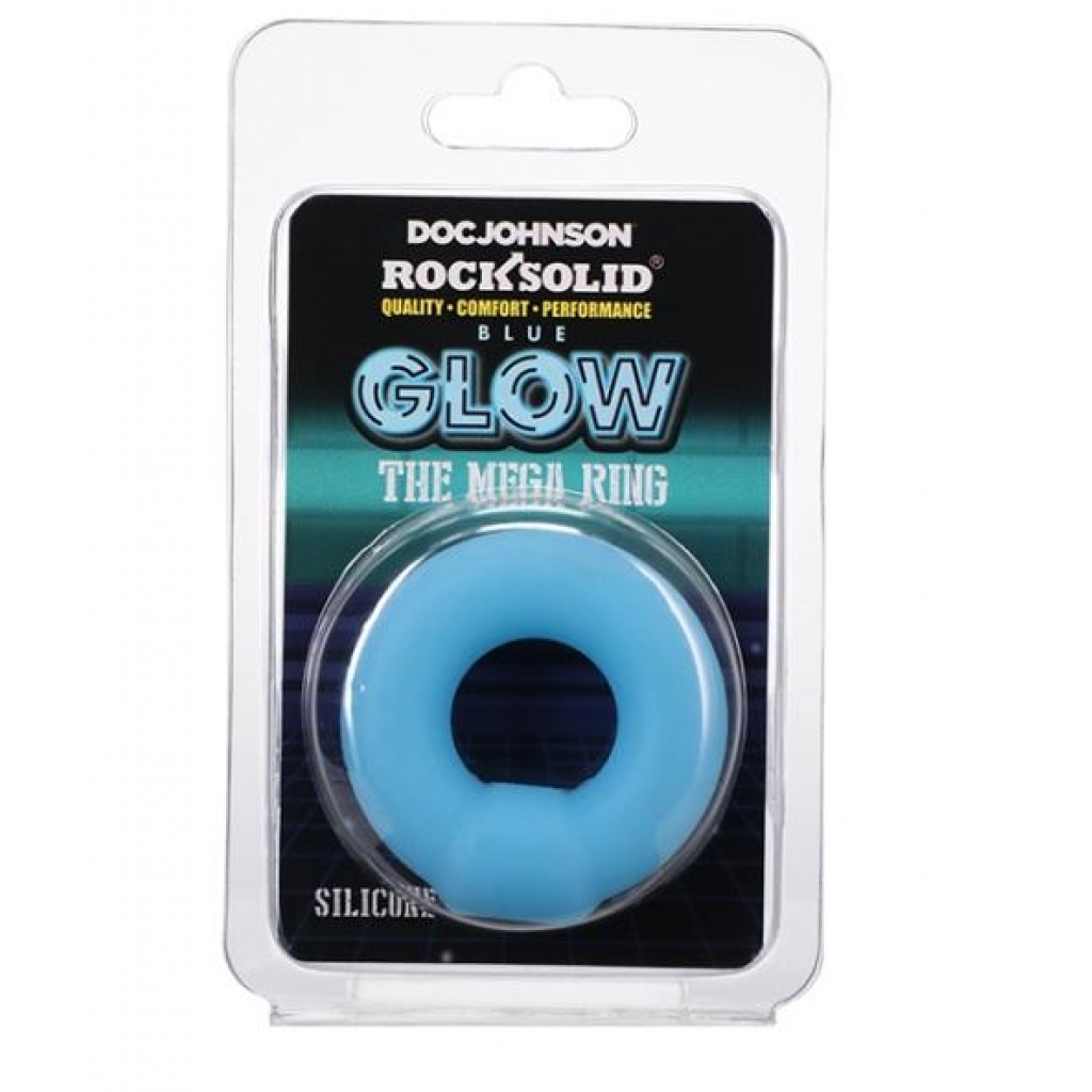 Rock Solid Mega Ring Blue Glow - Doc Johnson Novelties