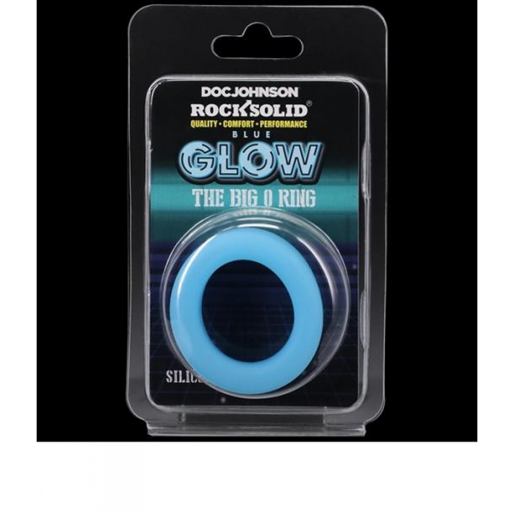 Rock Solid Big O Ring Blue Glow - Doc Johnson Novelties