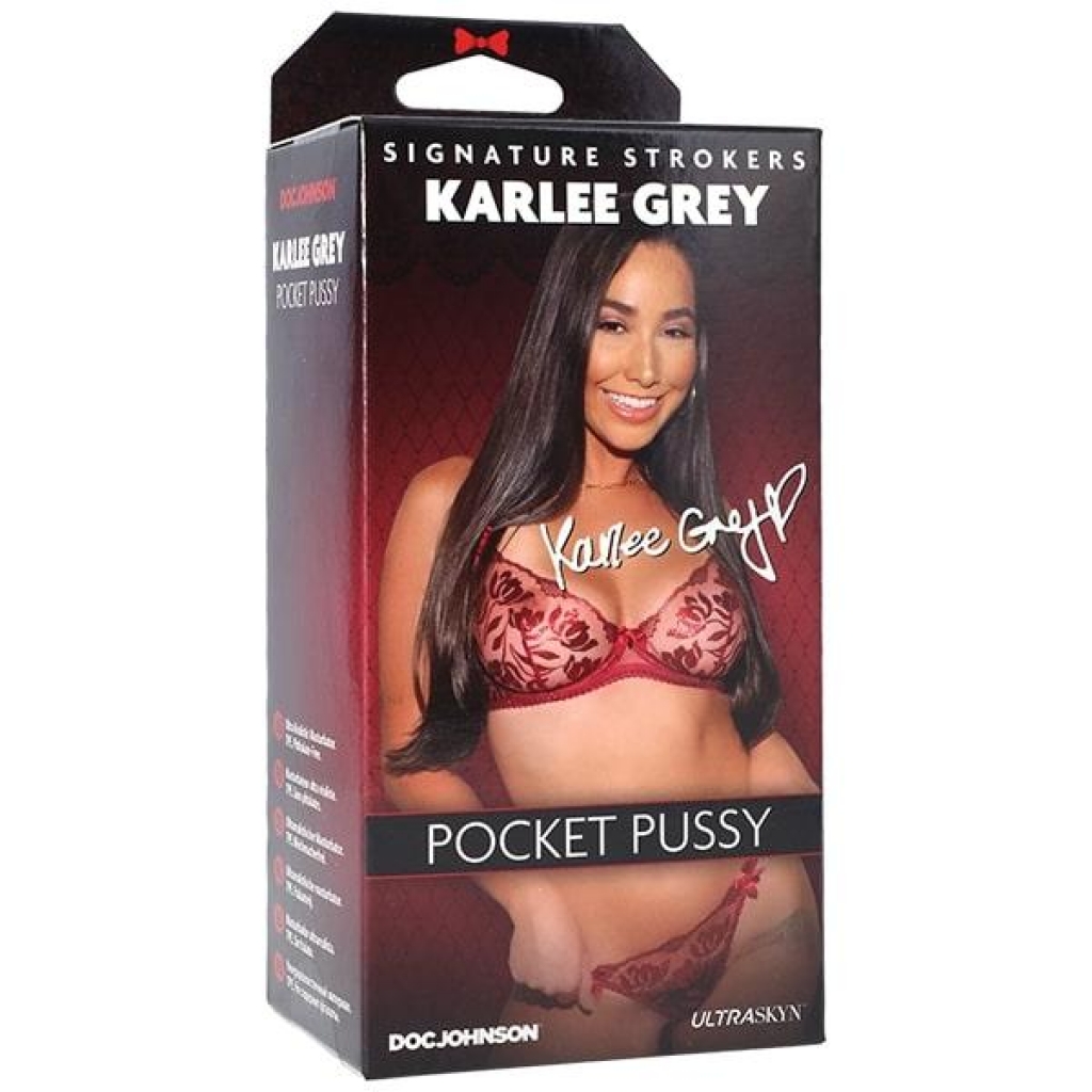 Signature Strokers Karlee Grey Ultraskyn Pocket Pussy Vanilla - Doc Johnson Novelties