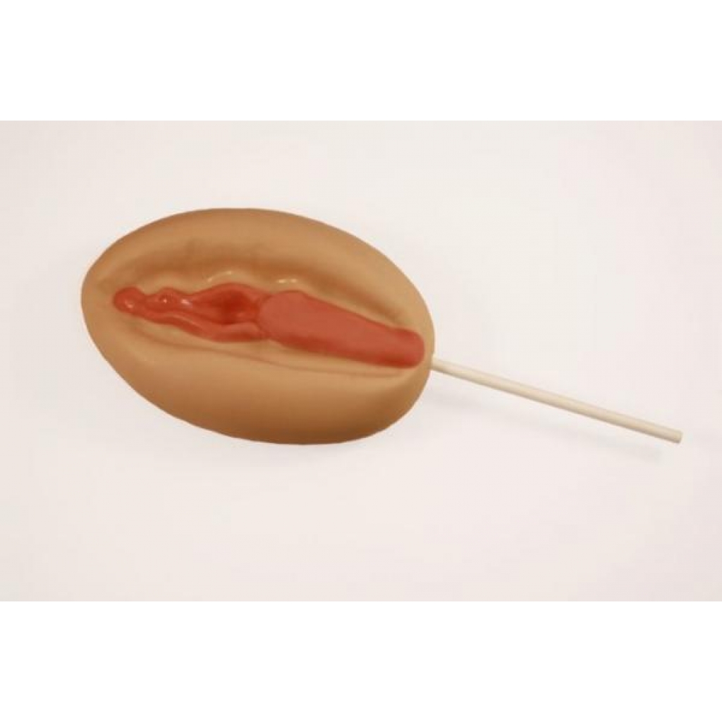 Super Vagina with Stick Butterscotch Lollipop - Erotic Chocolates