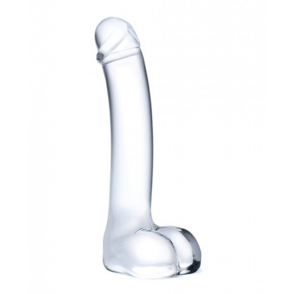 Glas 7 inches Realistic Curved Glass G-Spot Dildo Clear - Electric Eel Inc