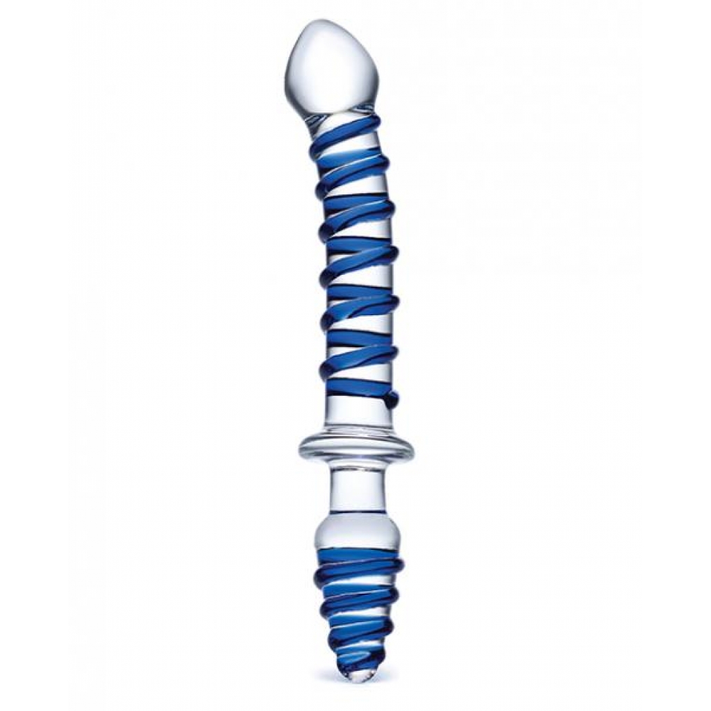 Glas 10 inches Mr. Swirly Double Ended Glass Dildo & Butt Plug - Electric Eel Inc