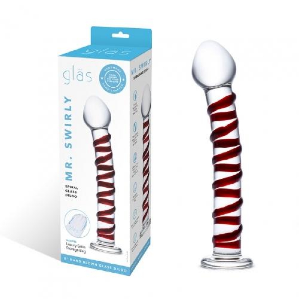 Glas Mr Swirly Spiral Glass Dildo - Electric / Hustler Lingerie