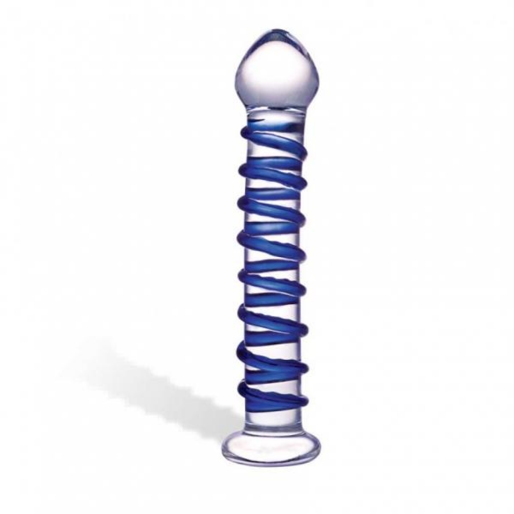 Glas Blue Spiral Glass Wand - Glas Toy