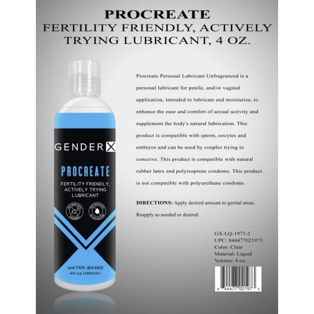 Gender X Procreate 4 Oz - Evolved Novelties