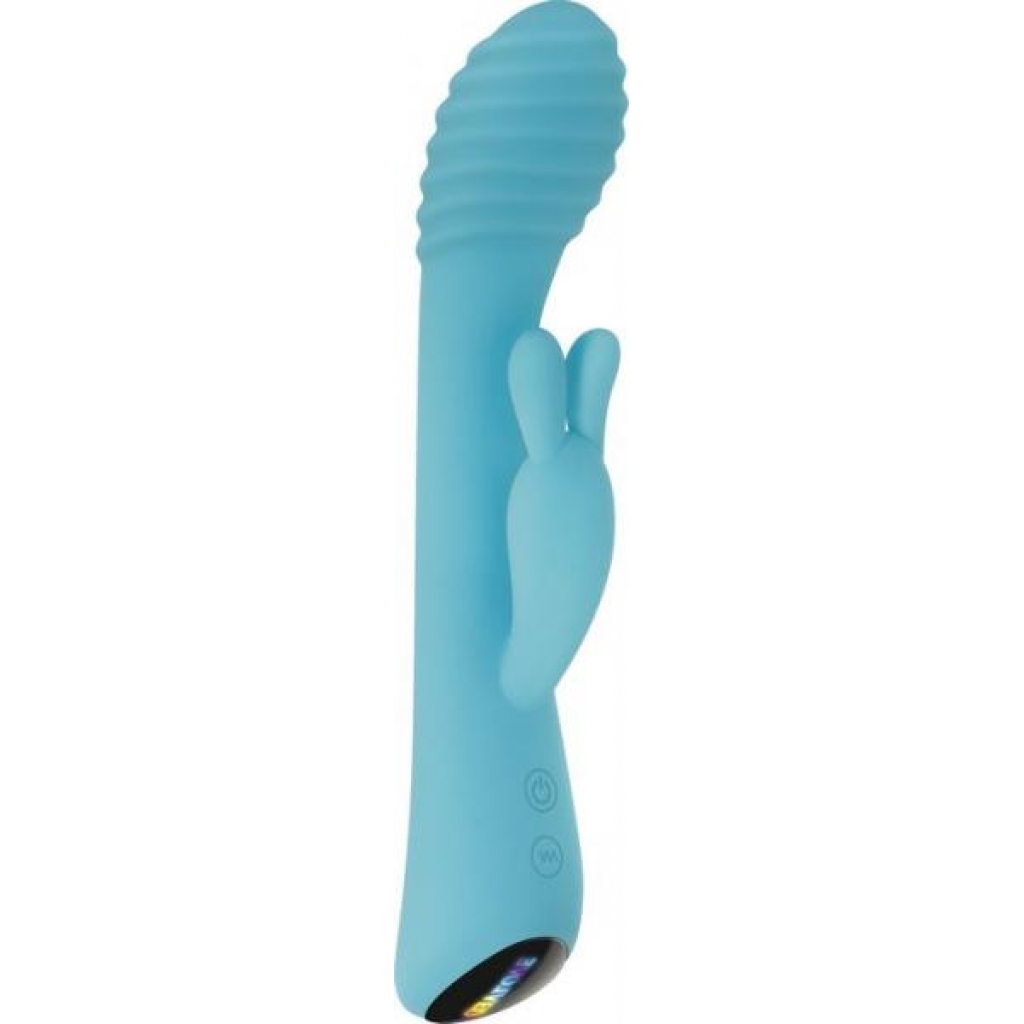 Aqua Bunny Blue Soft Rabbit Vibrator - Evolved Novelties