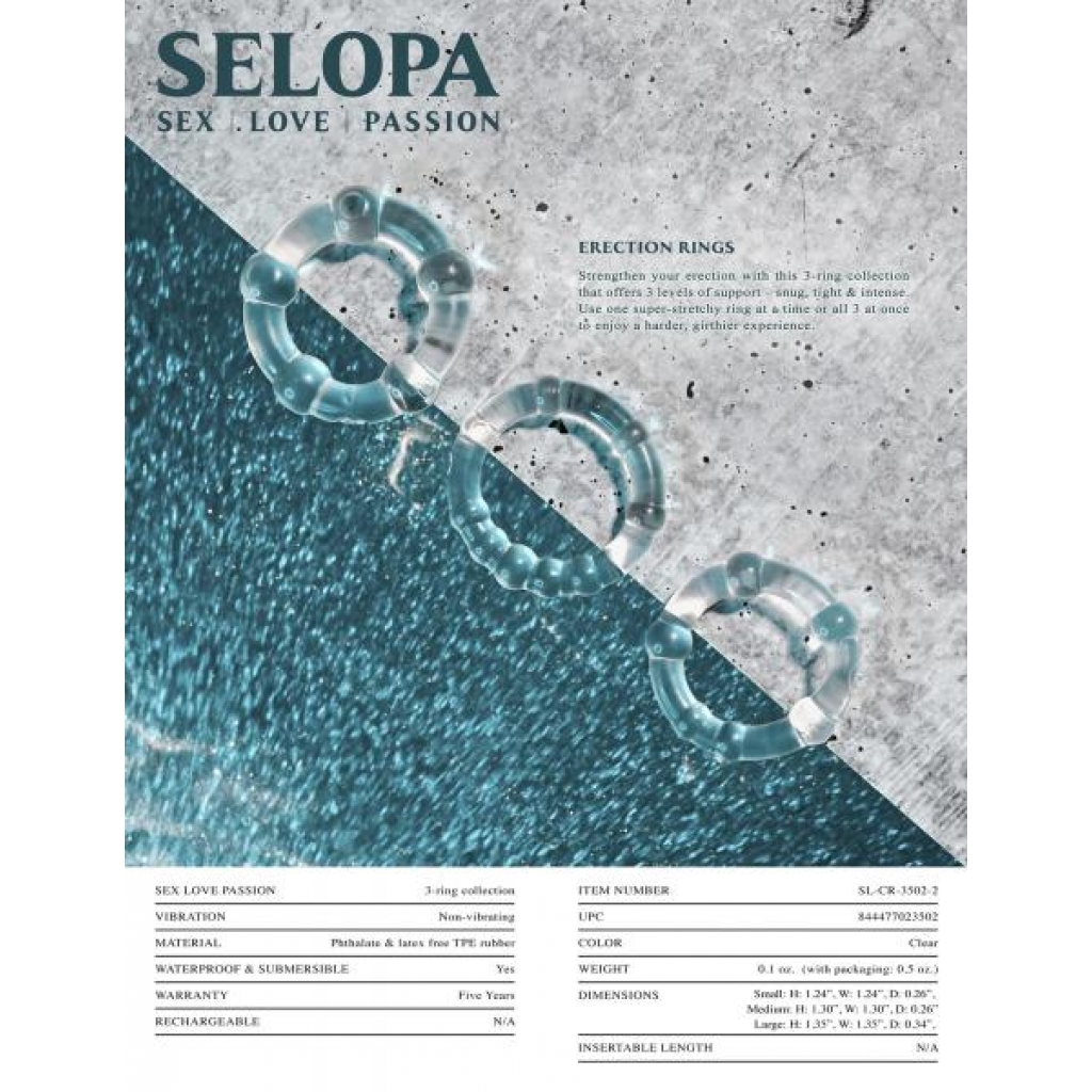 Selopa Erection Rings - Evolved Novelties