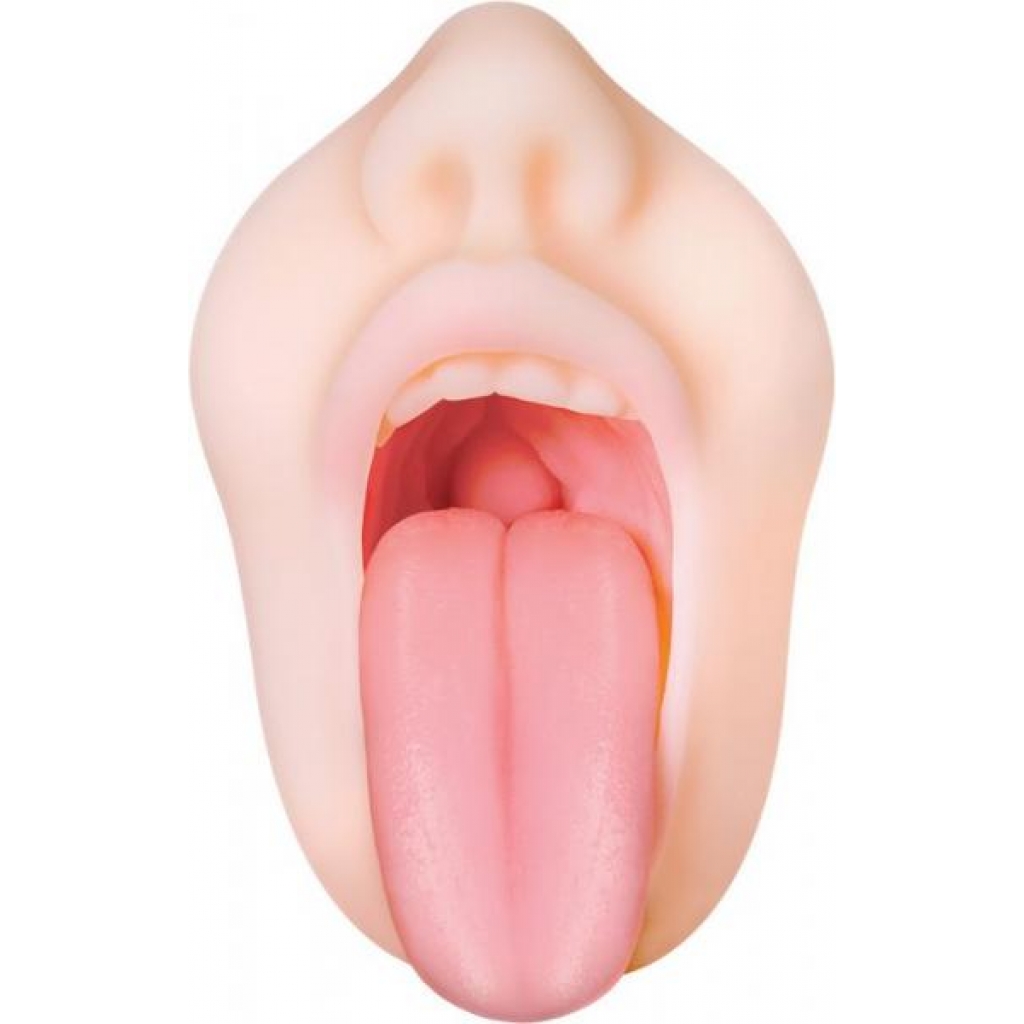 Real Mouth Stroker with Tongue Deep Throat Feel - Evolved Novelties