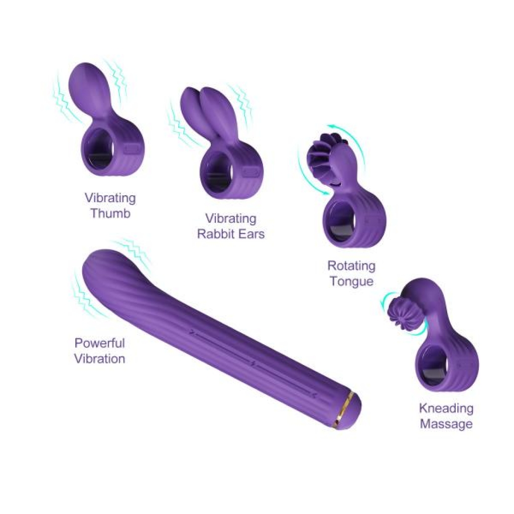 Magic Stick S1 Plus Multi Functioning Vibe Purple (net) - Freedom Novelties