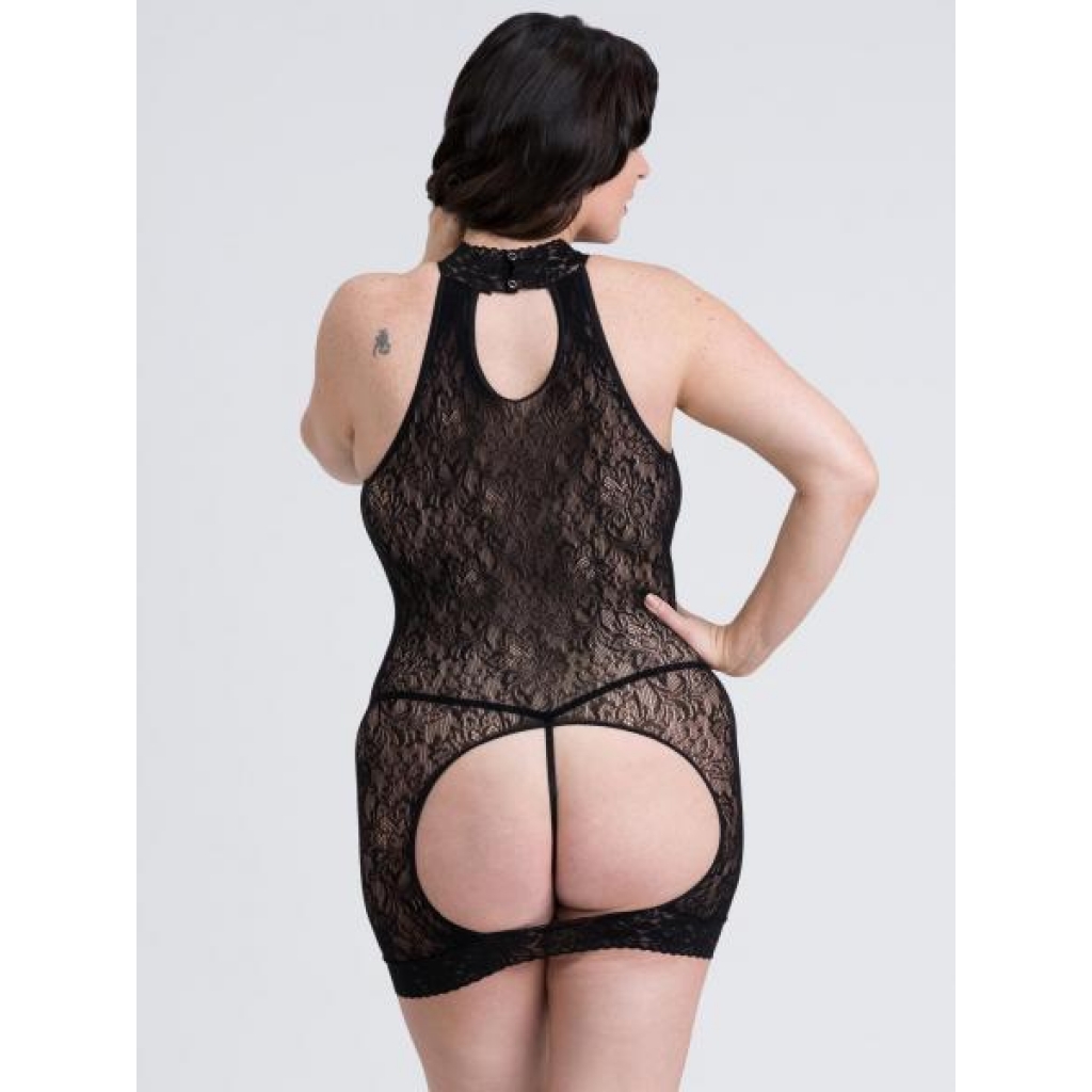 Fifty Shades Captivate Plus Size Black Lace Spanking Mini Dress O/s Queen - Love Honey
