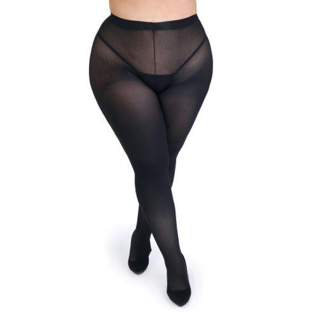Fifty Shades Captivate Plus Size Black Spanking Tights O/s Curve - Love Honey