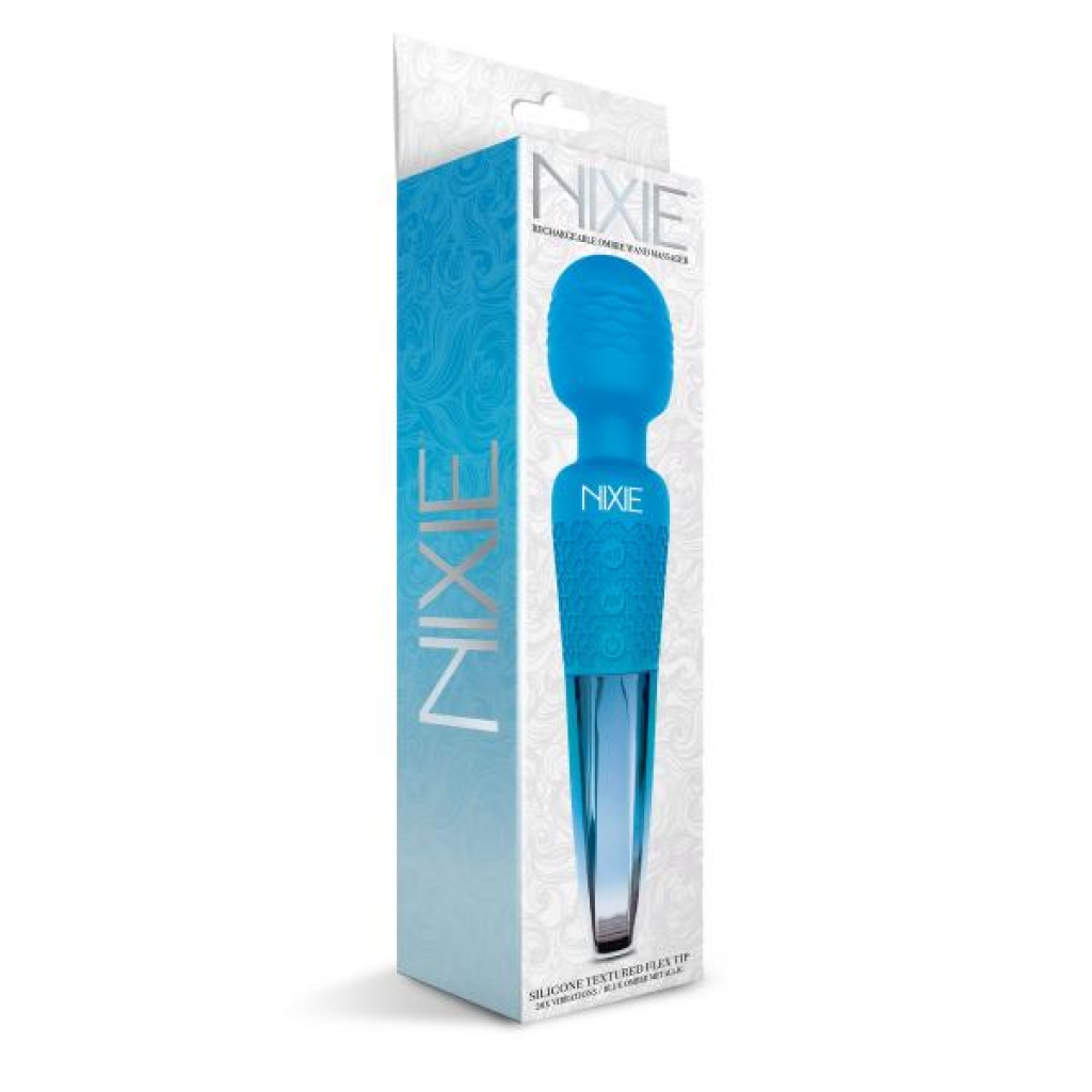 Nixie Wand Massager Blue Ombre Metallic - Global Novelties