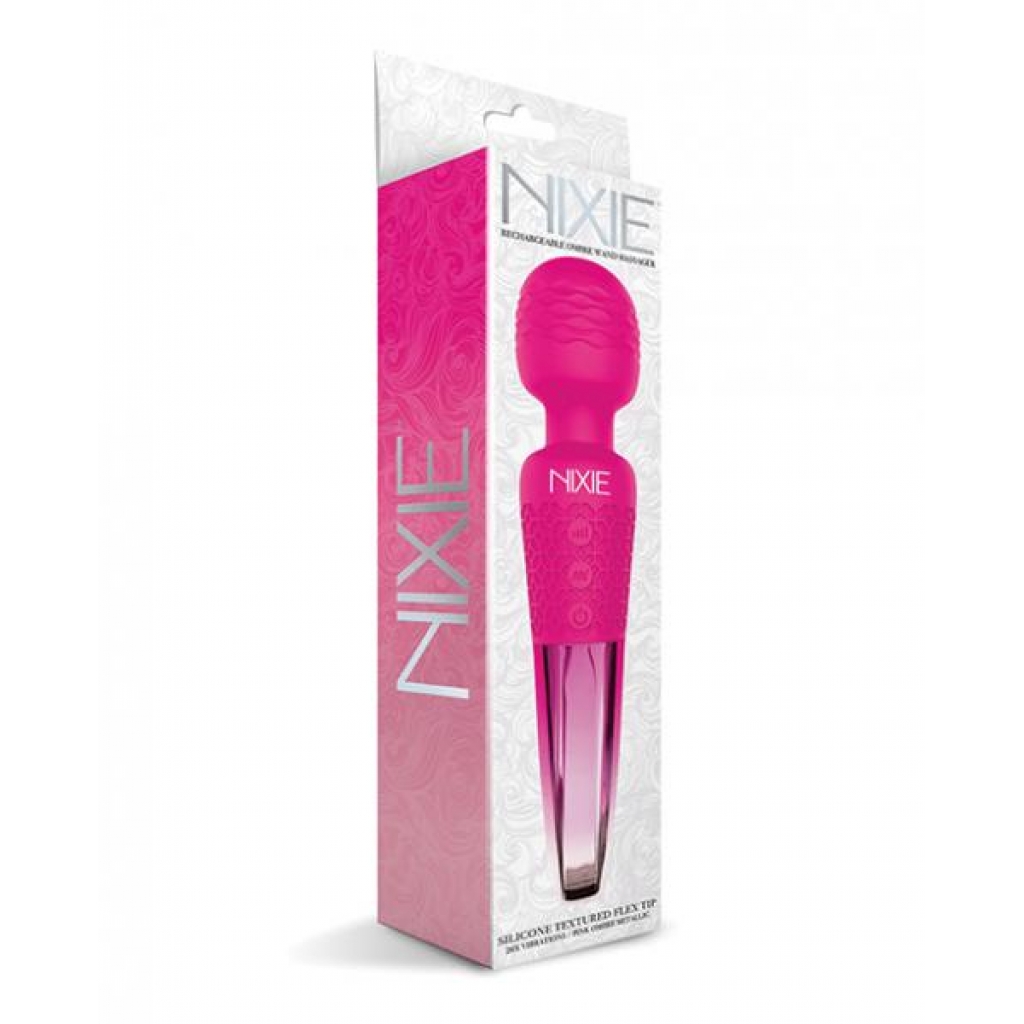 Nixie Wand Massager Pink Ombre Metallic - Global Novelties