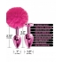 Nixie Metal Butt Plug Set Pom Pom & Jewel Pink Metallic - Global Novelties