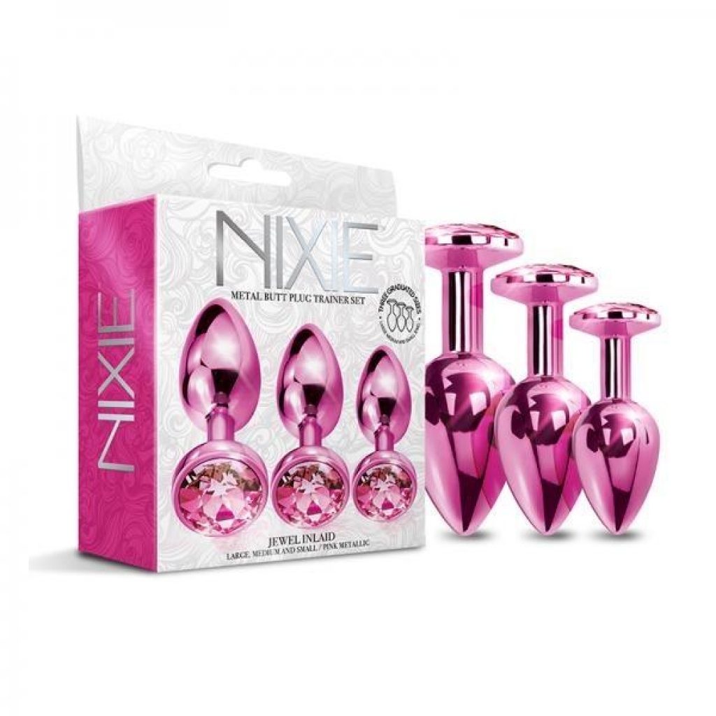 Nixie Metal Plug Trainer Set Pink Metallic - Global Novelties