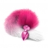 Nixie Metal Plug W/ Ombre Tail Medium Pink Metallic - Global Novelties