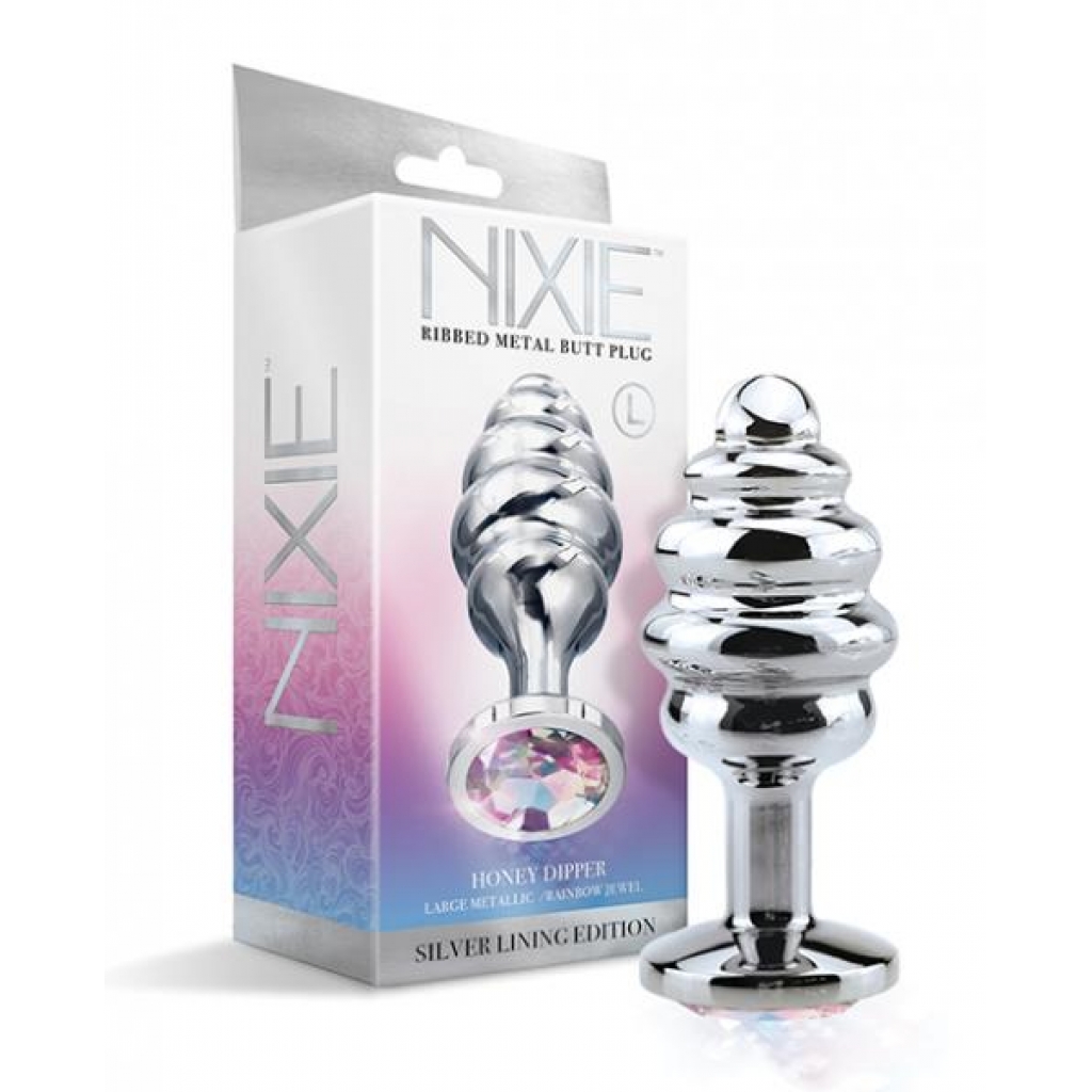Nixie Honey Dripper Large Ribbed Stainless Steel Plug - Global Novelties