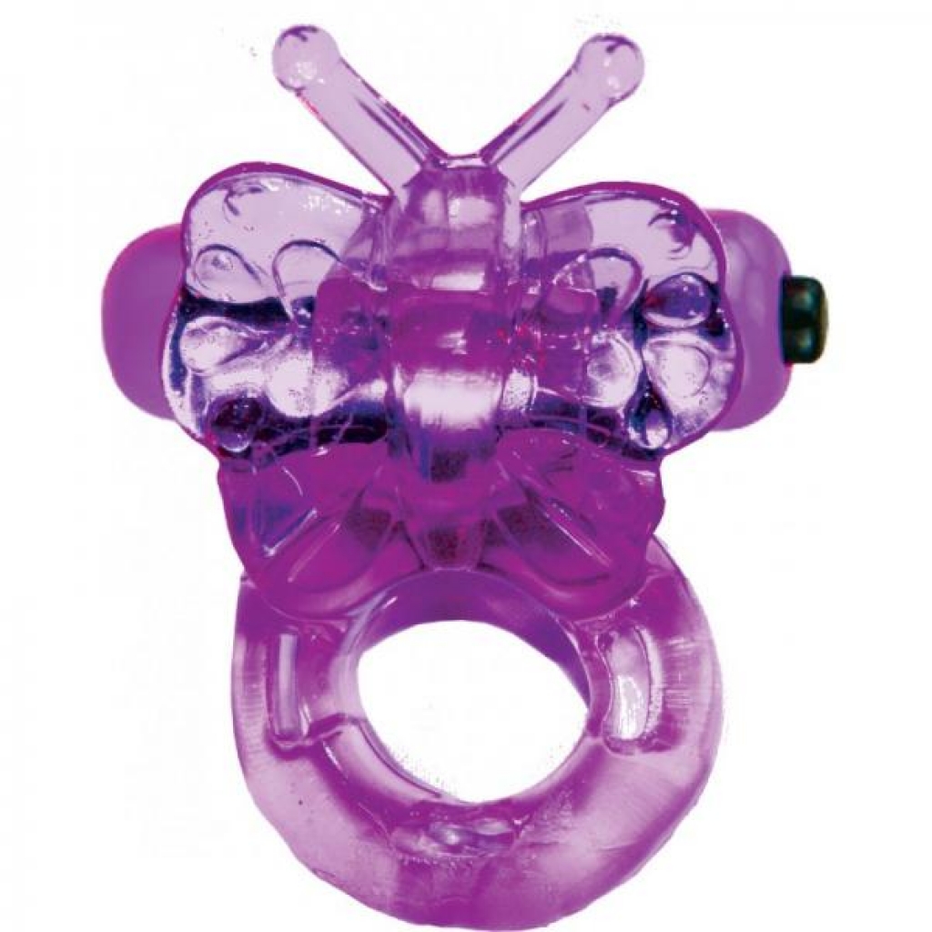 Purrfect Pet Butterfly Purple Vibrating Ring - Hott Products