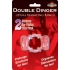 Humm Dinger Double Dinger Dual Vibrating Cock Ring Magenta - Hott Products