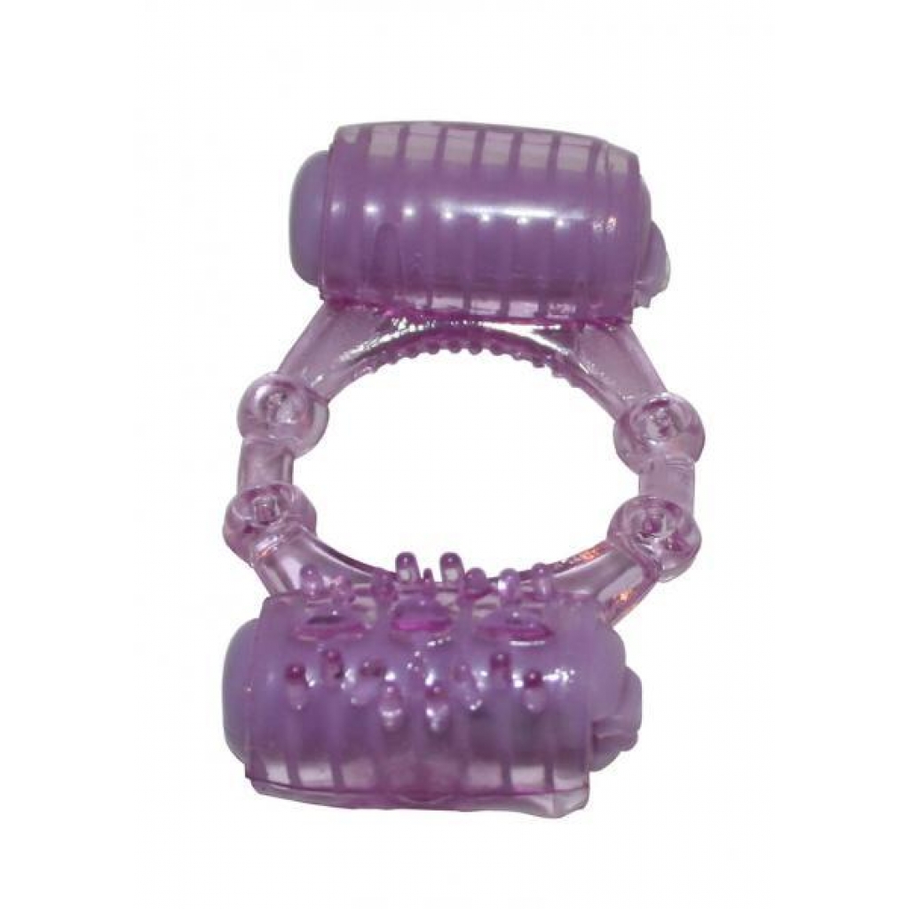Humm Dinger Double Dinger Cock Ring Purple - Hott Products