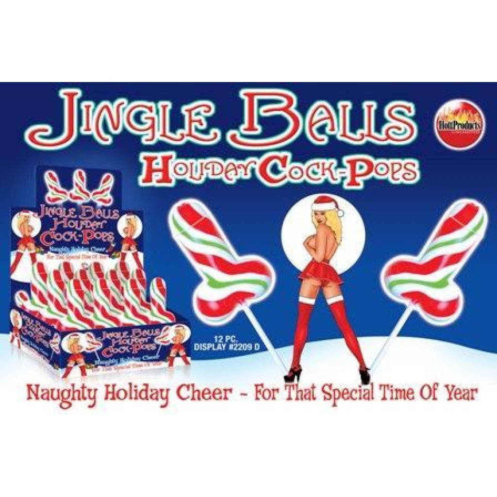 Jingle Balls Holiday Cock Pops 12Pc Display - Hott Products
