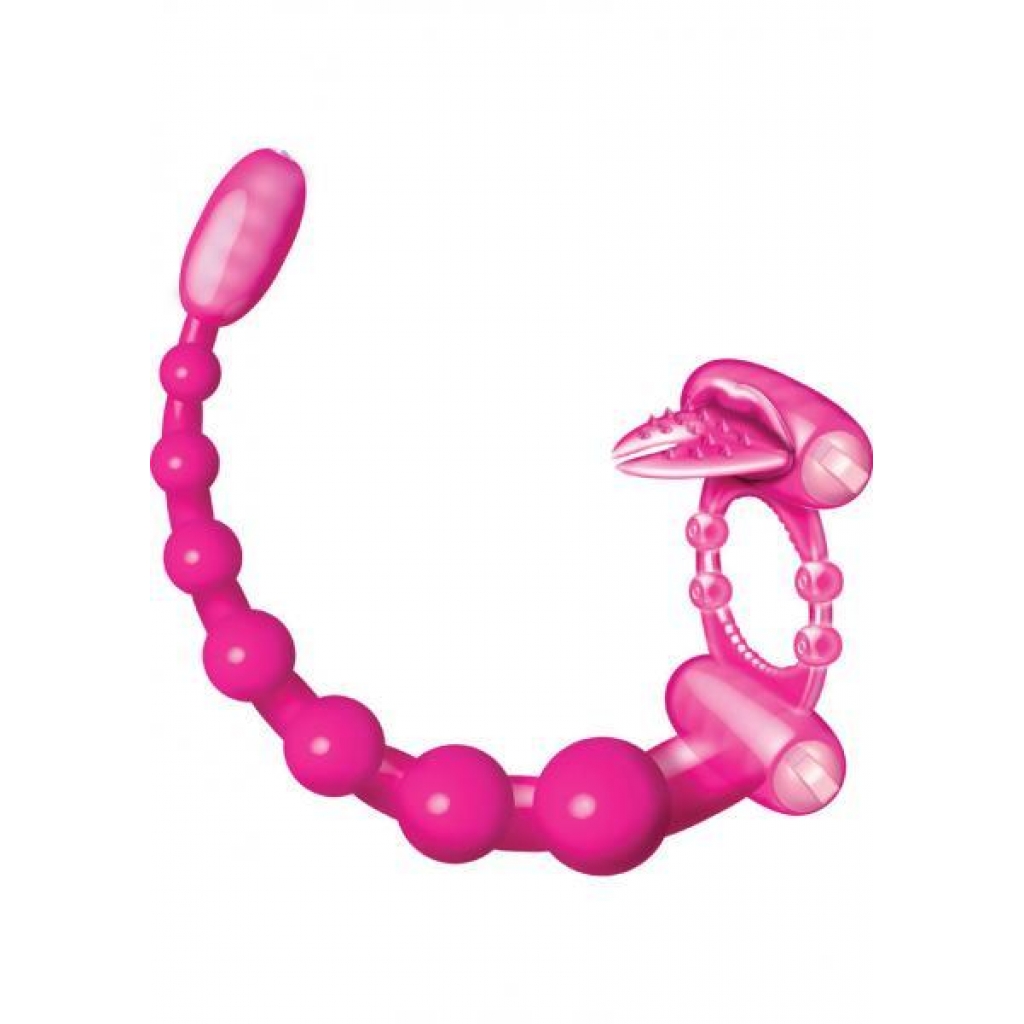 Super Xtreme Vibrating Scorpion Silicone C Ring Waterproof - Magenta - Hott Products