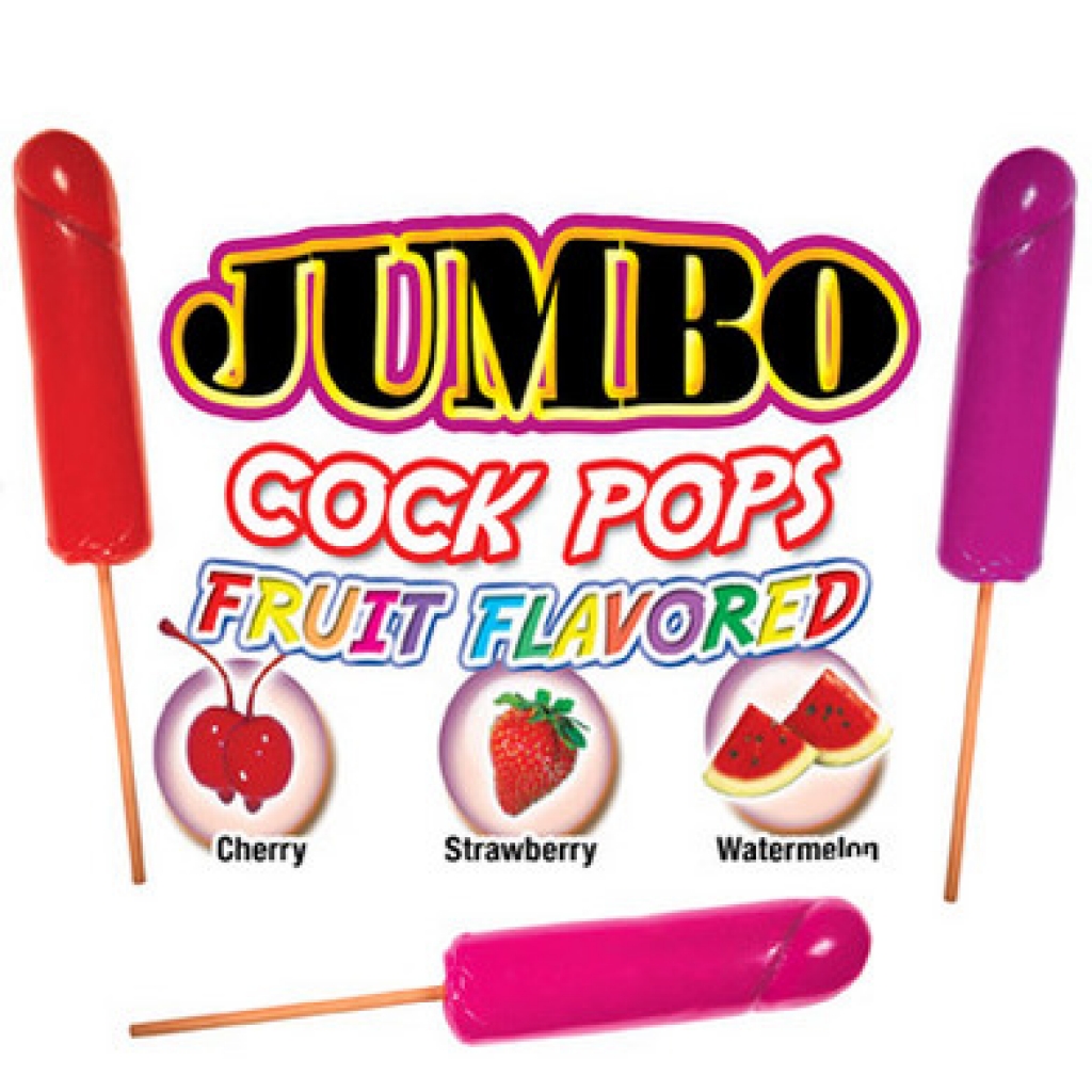 Jumbo Fruit Flavored Cock Pops 6Pc Disp. - Hott Products
