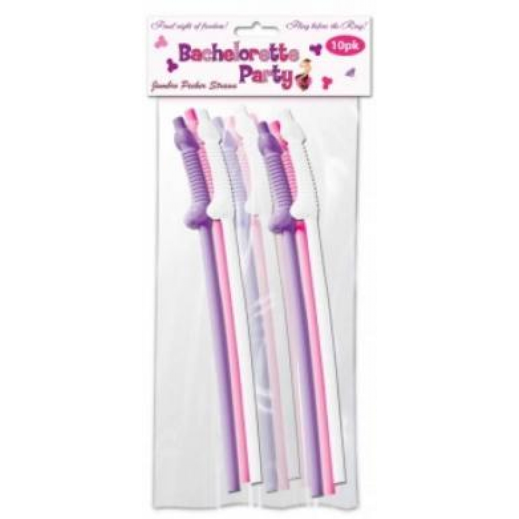 Bachelorette Party Flexy Super Straw 10 Pack - Hott Products